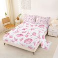thumbnail image 2 of Manfei Watercolor Seashell Bow King Sheets,Coastal Style Bedding,4-Piece,1 Flat Sheet,1 Fitted Sheet and 2 Pillowcases, 2 of 6