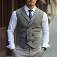 thumbnail image 2 of Nmnitkp Vest for Men Comfortable Mens Vintage Suit Vest Plaid Tweed Regular Fit Waistcoat for Wedding Groomsmen, 2 of 7
