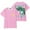 Pink, variant on Tx2 GHOST OF LA Merch Short Sleeve T-shirt Unisex Fashion Crew Neck Top