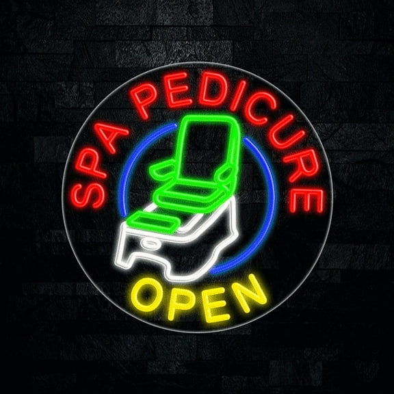 Spa Pedicure LED Neon Sign 26"L x 26"H #31833