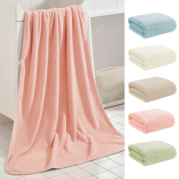 Serviette de Bain Ananas 55x27 Pouces - Serviette en Polyester Douce et Absorbante Bleu, Rose, Blanc, Vert, Kaki - Séchage Rapide, Légère 250g pour Maison et Voyage