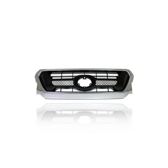Grille - Compatible/Replacement for '12-15 Toyota Tacoma - Upper Chrome Frame, Black Insert, Emblem Provision - 5310004491, CAPA