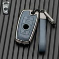 thumbnail image 1 of Car Key Fob Cover Case Protector Zinc Alloy Leather Car Smart Remote Key Fob Case Cover For BMW 1 3 4 5 7 Series, 1 of 6