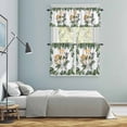 thumbnail image 6 of Monstera Animal Kitchen Curtains Valances and Tiers Set of 3 Elephant Giraffe Lion Zebra Tier Curtains and Valance with Rod Pocket for Small Windows, 27.5"x24", 6 of 9