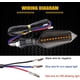 thumbnail image 5 of 12 V Universal Motocicleta Intermitente Luz Ámbar Doble Color 17 LED Lámpara Ámbar Azul, 5 of 5