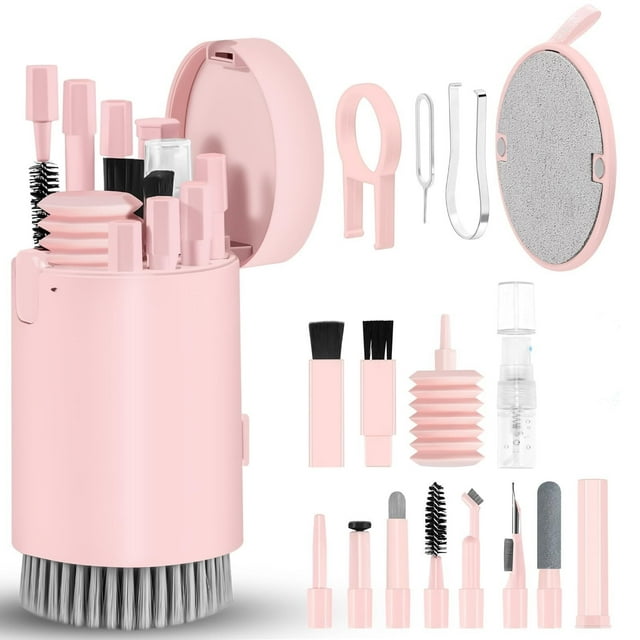 WANGQI Laptop Phone Screen Cleaner Kit, Computer Keyboard Brush Cleaning Spray,20-in-1 Electronic Device Clean Tool for Camera Earbud Car Screens