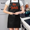 thumbnail image 2 of 2 Pack Adjustable Bib Apron with 2 Pockets - Stylish Black Design with Unique ' Hit Boaletts ' Text and Name for Cooking Perfect for Men and Women, 2 of 6