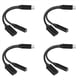 thumbnail image 1 of 4X Adaptador de Audio de Carga Tipo C A 3,5 mm 2 en 1 USB C Divisor Auriculares Cable de Audio AUX para Divisor de TeléFono Inteligente, 1 of 7