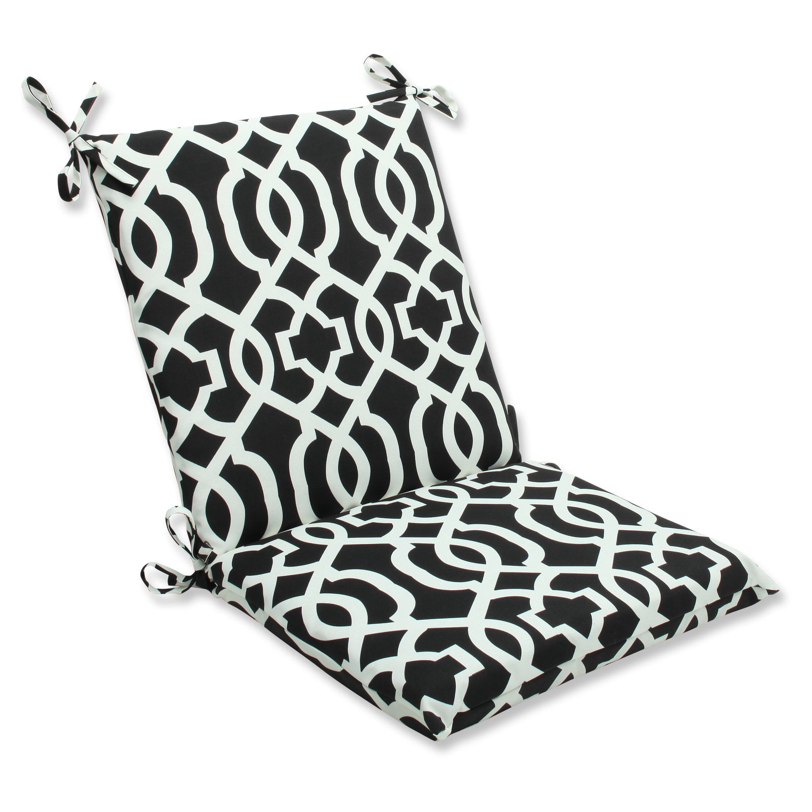 Pillow Perfect Outdoor/ Indoor New Geo Black/White Squared Corners