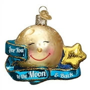 Old World Christmas Glass Blown Ornament (#22041) I Love You to the Moon & Back
