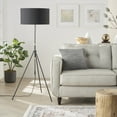 thumbnail image 2 of Nourison 69" Black Floor Lamp, Contemporary, Transitional, Bedroom, Living Room, Office, with Adjustable Height, 2 of 8