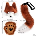 thumbnail image 3 of Jiibva Furry Fox Wolf Set with Mask Tail Paw Gloves for Anime Fancy Dress Accessories Halloween Christmas, 3 of 7