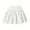 White, variant on lnmuld Solid Ribbed Elastic Waist Gathered Swing Mini Skort Preppy Back to School Mix Match Outfit for Girls Blue,13-14 Years