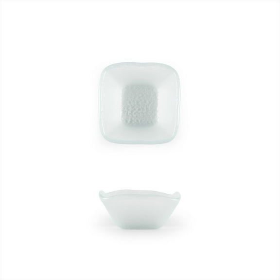 Turgla Fusion Glass 2.25" x 2.25" x h:1.5" 2 oz. Square Frosted Glass Ramekin (Set of 6)