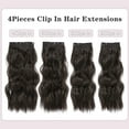 thumbnail image 6 of MORICA Clip in Hair Extension 20 Inch 6PCS Natural Long Wavy Curly Hairpieces for Women Thick Synthetic Fiber Double Weft Hair Full Head, 6 of 6