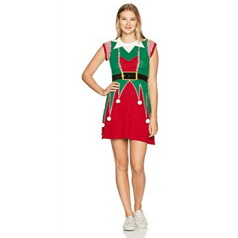 Elf sweater dress walmart discount