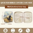 thumbnail image 5 of FOR U DESIGNS Horse Sunflower Print Bible Case for Women Men Lightweight Carrying Organizer Bag Bible Protective with Handle and Zipper Handbag for Bible Study/Daily Use, 5 of 7