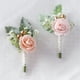 thumbnail image 5 of Boutonniere de boda Sonducket hecho a mano con apariencia realista rubor rosa, 5 of 6