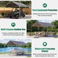 thumbnail image 4 of Dateyes 10x15 FT Carport, Heavy Duty Carport Canopy with Adjustable Height, Outdoor Carport Shelter with Reinforced Frame, Portable Garage for Cars, Boats and Trucks, Gray, 4 of 9