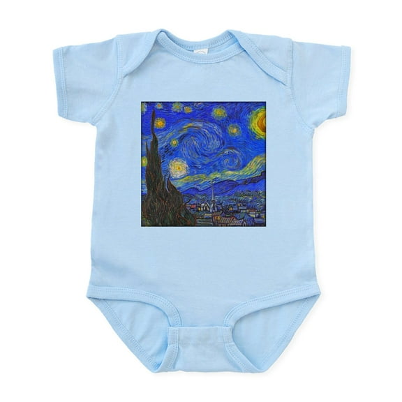 CafePress - Van Gogh: The Starry Night Body Suit - Baby Light Bodysuit, Size Newborn - 24 Months