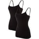 thumbnail image 1 of Cami Correa de espagueti ajustable para mujer construida en sujetador camisetas sin mangas 2 Pack Size T M, 1 of 7