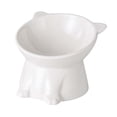 thumbnail image 2 of Comedero elevado para gatos, comedero de cerámica inclinado para gatos, comedero elevado para gatos blanco, 2 of 9