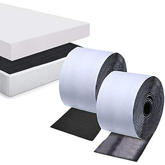 Non Slip Mattress Pad, Keep Mattress in Place for a Great Night’s Sleep, Hook and Loop Tape with Adhesive for Mattresses with Smooth Surfaces, 11CM Wide and 2M Long