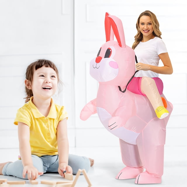 Easter Riding Bunny Half-length Festive Cosplay Costume Inflatable Suit The Birthday Gift