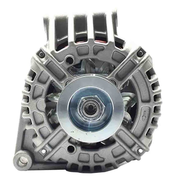 alternador chevrolet venture 6cil 3.4 1999 s-bosch 105a Alternador Bosch 12V 105A, vista frontal centrada de la carcasa gris con polea de 6 ranuras y rotor expuesto; compatible con Chevrolet Venture, Oldsmobile Silhouette y Pontiac Montana; OEM 6004MA5008 / 10288763. Su tamaño compacto lo hace adecuado también para reemplazos directos en trans sport.