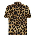 thumbnail image 5 of COSFO Casual Men's Shirts Leopard Print Short Sleeve Collared Tops Button Down Summer Regular Fit Shirts, 5 of 5