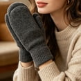 thumbnail image 4 of MEICHEN Women Mittens Double Cute Stretchy Soft Thickened Cold Proof Winter Cycling Gloves Fall Fashion Sports Gloves, 4 of 4