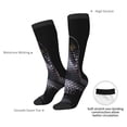 thumbnail image 4 of Hirioo Black Cobra Snake for Adult Stockings Breathable Sock Non-Pilling,Contrasting Color Design, 4 of 6
