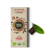 Hoja Verde 72% + Cacao Nibs + Coffee Organic Dark Chocolate, Vegan, Non GMO, 3 Pack