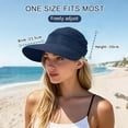 thumbnail image 6 of YEKEYI Sun Hat for Women UV Protection Visor Hats Wide Brim Sun Hats Ponytail for Summer Beach Tennis Golf Garden, 6 of 7