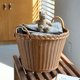 thumbnail image 4 of OULII Canasta De Almacenamiento Para Ropa Con Tejido De Rattan Simulado Y Asa Color Café, 4 of 6