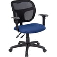 thumbnail image 1 of Mid-Back Navy Blue Mesh Swivel Task Office Chair with Back Height Adjustment and Adjustable Arms, 1 of 3