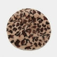 thumbnail image 6 of HNMKIU Fashionable Ladies Beret Hat with Elegant Leopard Print Design for Warm Winter Style Coffee,One Size, 6 of 9