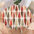 thumbnail image 2 of Modern Abstract Tablecloth, Retro Mid Century Drop Shapes Geometric Table Cover for Kitchen Daily Dinning Party Tabletop Decor, Red Orange Round(60x60in), 2 of 6