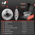 thumbnail image 2 of A-Premium Front and Rear Drilled and Slotted Disc Brake Rotors + Ceramic Pads Kit Compatible with BMW Models - E46 Series 325xi 2001 2002 2003 2004 2005, 12-PC Set, 2 of 5