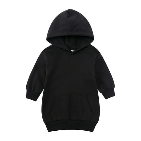 

Rgdypko Girls Casual Long Sleeve Sweatshirt Tops Pullover Sweatshirts Children Solid Plus Babies Hooded Color Dress Coat Relaxed Fit Tops