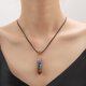 thumbnail image 4 of Collar de cuero de piedra natural Collar hexagonal de piedra puntiaguda para mujeres, 4 of 4