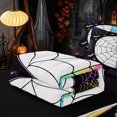 thumbnail image 5 of Homewish Halloween Rainbow Spider Web Zipper Full Size Comforter Sets with Fitted Sheet and 2 Pillowcases, Gradient Bat Zipper Bedding Set, Black Multicolor, Black Reversible, 5 of 7