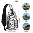 thumbnail image 5 of Sling Backpack,Halloween Bat Pattern Crossbody Bag with Water Bottle Holder,Waterproof Sling Bag for Men/Women with Chest Phone Holder for Hiking,Travel, 5 of 6