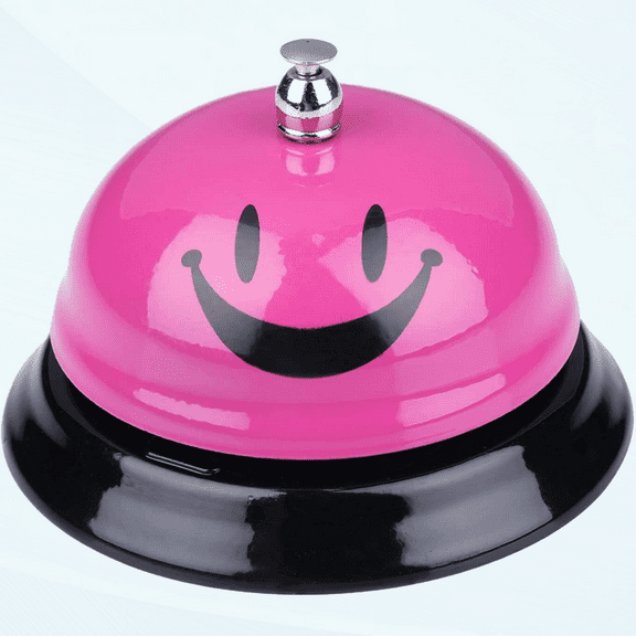 Call Bell, Service Bell, Front Desk Bell, Ring Bell for Office, Hotel, Classroom, School, Dinner, Kitchen, Restaurants (Smiley Face Pink)