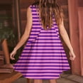 thumbnail image 6 of Sakmal Summer Dresses Basic Striped Purple Comfort Fit Sleeveless Mid-Length Slip Dress, 6 of 7