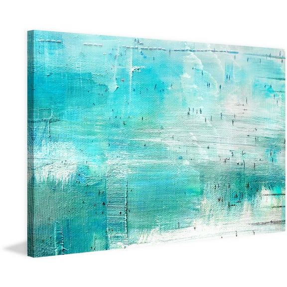 "Aqua Surf" Painting Print on Wrapped Canvas