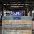 thumbnail image 3 of Bathroom Scale, Highly Accurate Digital Body Scale,Precisely Measures Weight up to 400 lbs-Rustic Wooden Wall With Blue And Orange Wood Planks, 3 of 4