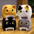 thumbnail image 4 of Cartoon Plush Toy Stuffed Animals Square Doll Yellow Cat, 4 of 5