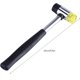 thumbnail image 2 of Ring Sizer Mandrel, Ring Sizer Mandrel Measuring Tool Steel Ring Sizing Gauge Sizers Set Rubber Jeweler'S Mallet Hammer Metal Finger Size Stick Wire Wrap Rings Tools(Rubber hammer), 2 of 5
