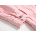 thumbnail image 2 of LZLER Ripped Jean Jacket for Men Pink Fashion Denim Jacket Men, 2 of 6